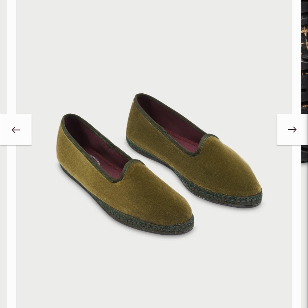 Women’s Flabelus Emma Slipper Green Handmade Shoes
